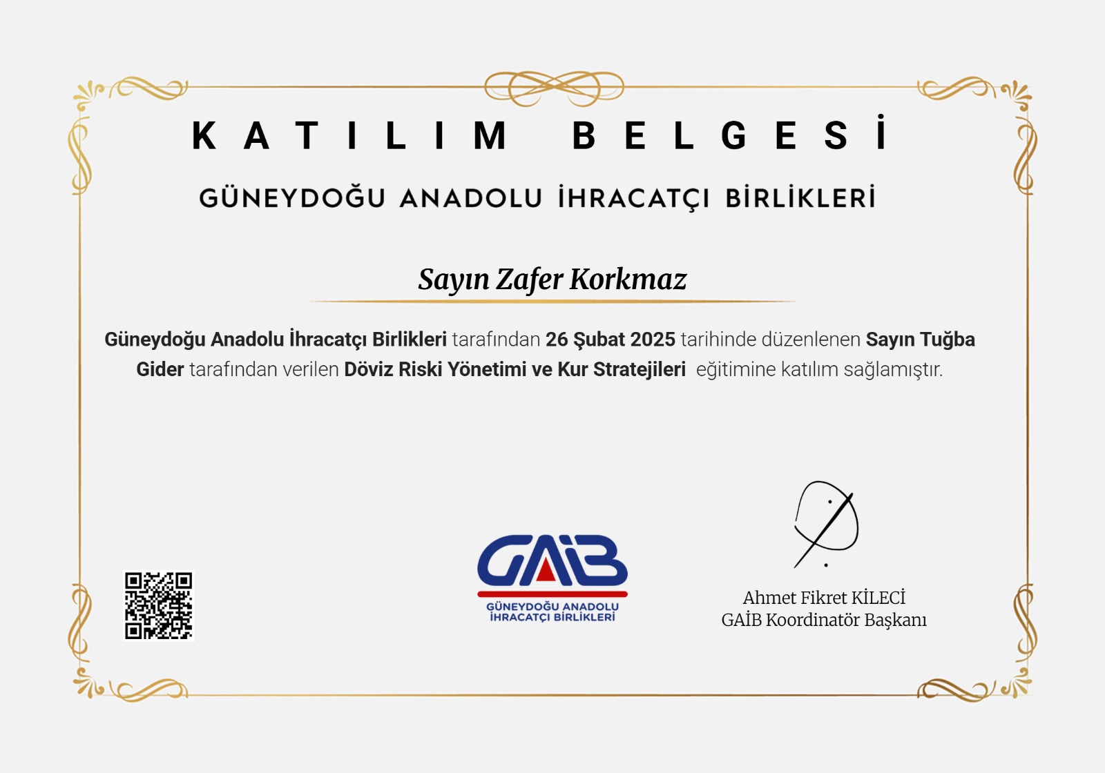 Foreign Exchange Risk Management - Southeastern Anatolian Exporters' Association (GAİB)